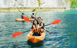 Halong Bay Day Tour on Luxury Cruise (6-Hour Route: Sung Sot Cave – Titop Island – Kayaking at Luon Cave)